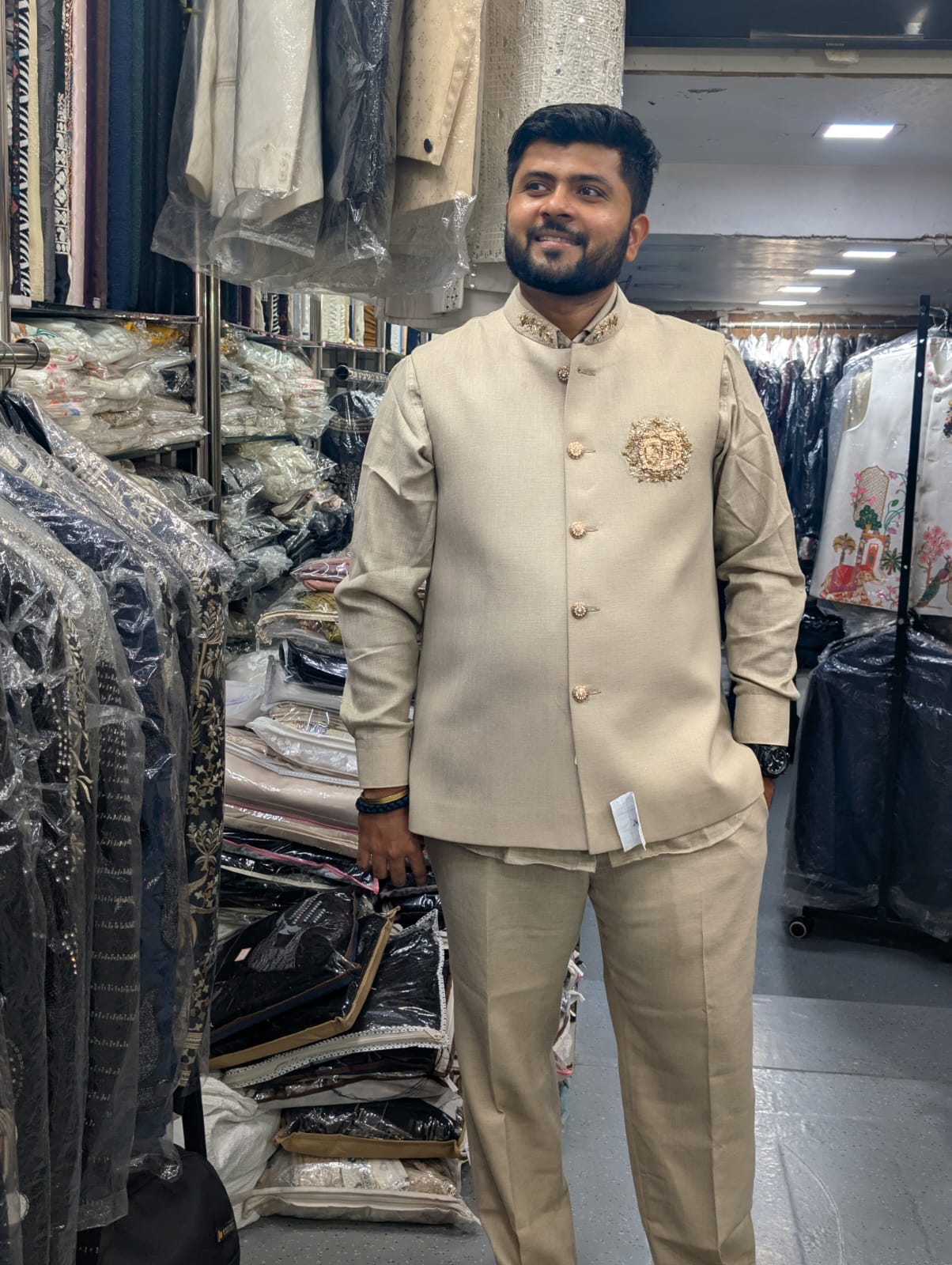Linen fabric quality front view